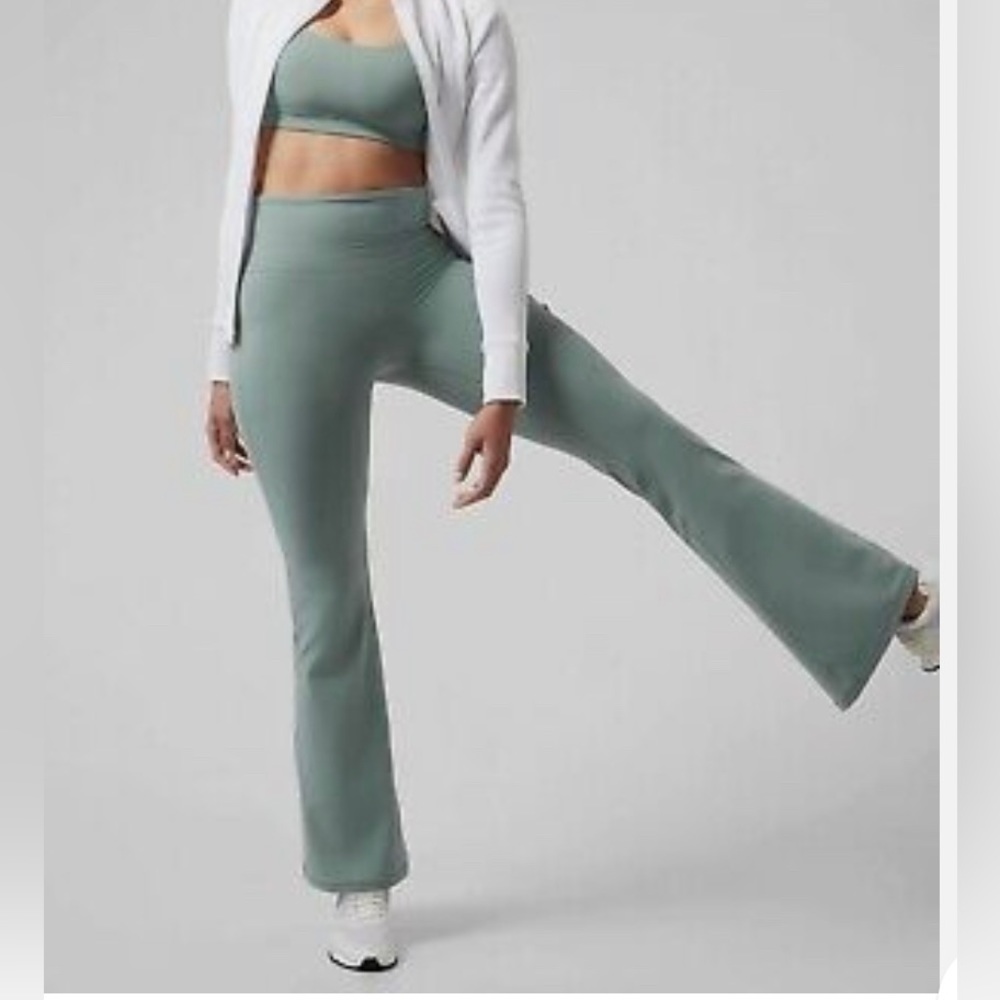 Athleta Elation Flare pants seafoam green size M NWOT